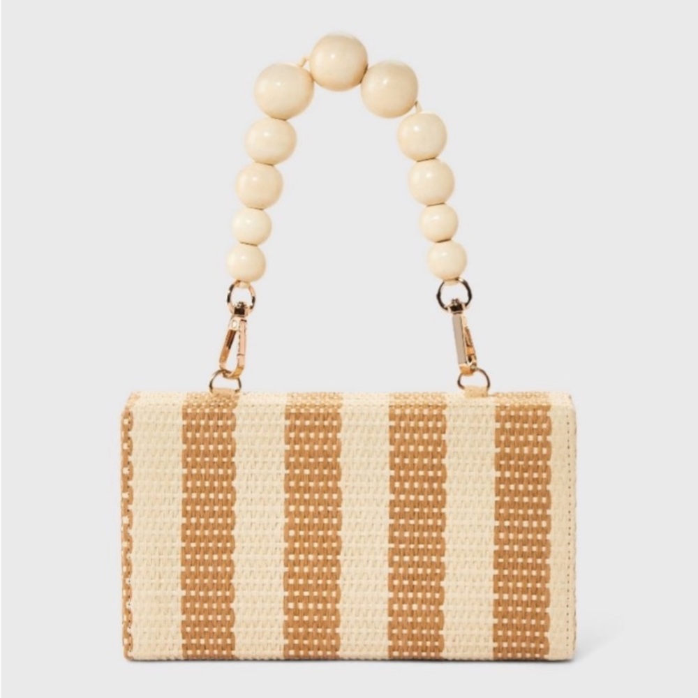 Mini Hardshell Striped Straw Clutch - A New Day NWT (New With Tags)